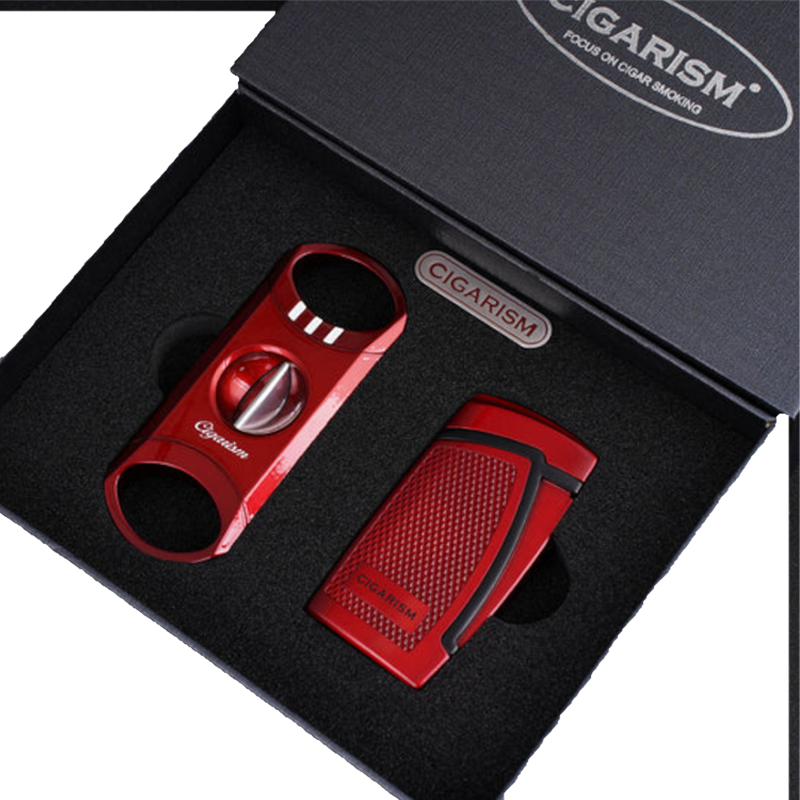 Cigarism Red lighter and cutter Set